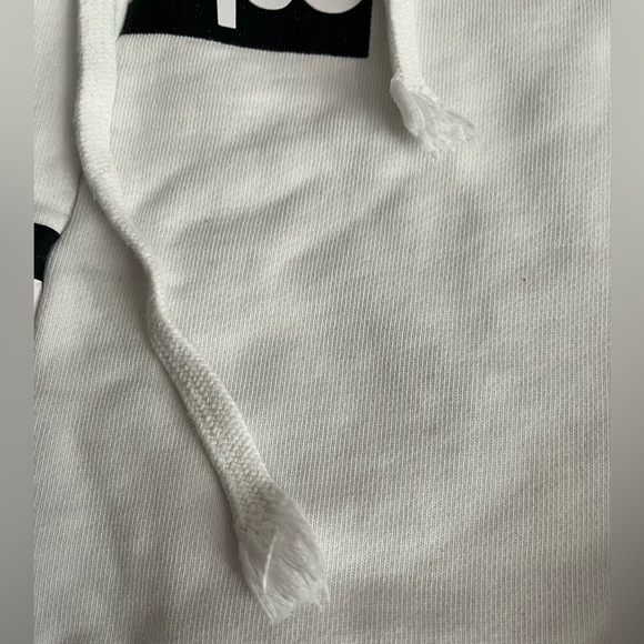 [S]Supreme Comme Des Garcons Split White Hoodie with Black Logo - Picture 10 of 11